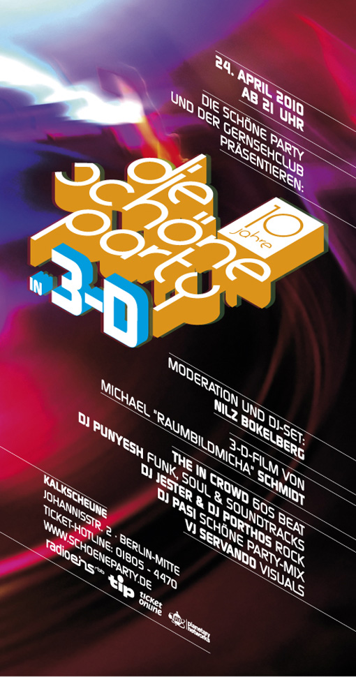 Flyer - Die Schoene Party in 3-D