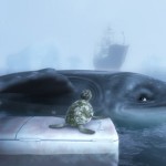 Sammy in Aufregung! Auf ihn und den Wal fährt ein riesiges Schiff zu...